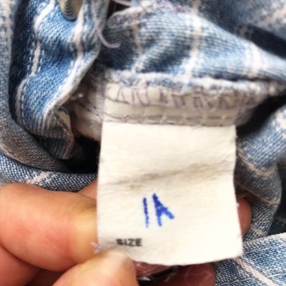 Vintage Oshkosh stripe denim overalls vestbak 18m - Picture 7 of 8